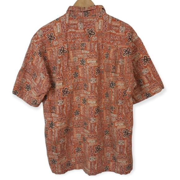 Vintage 2002 Columbia Button Front Mens Shirt Tiki Tribal South Pacific Large - Picture 6 of 6